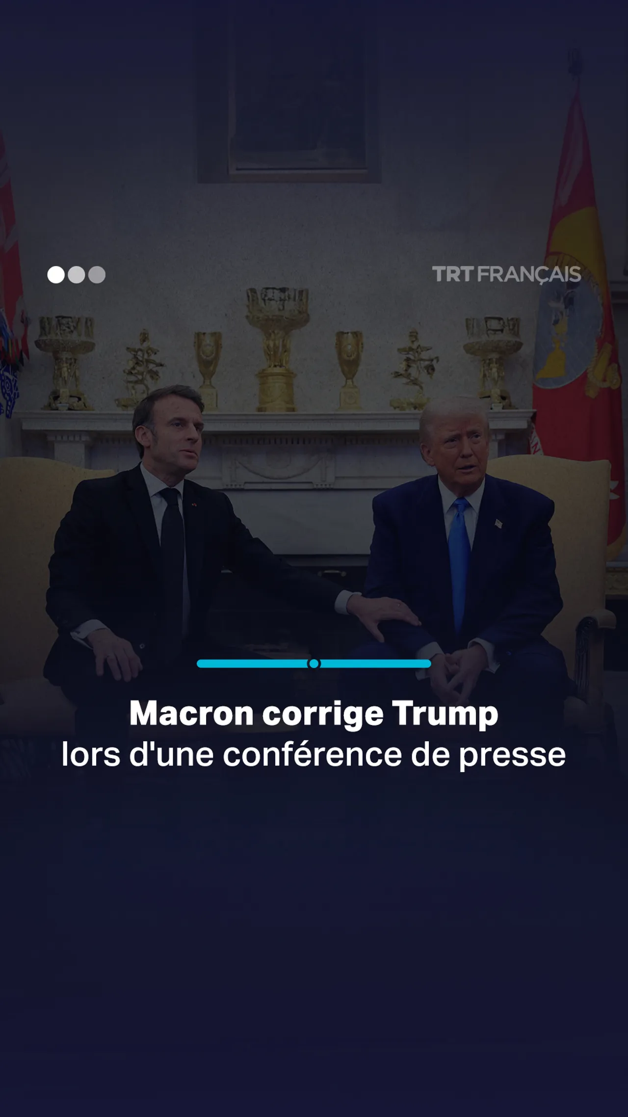 Macron corrige Trump lors d'une conférence de presse